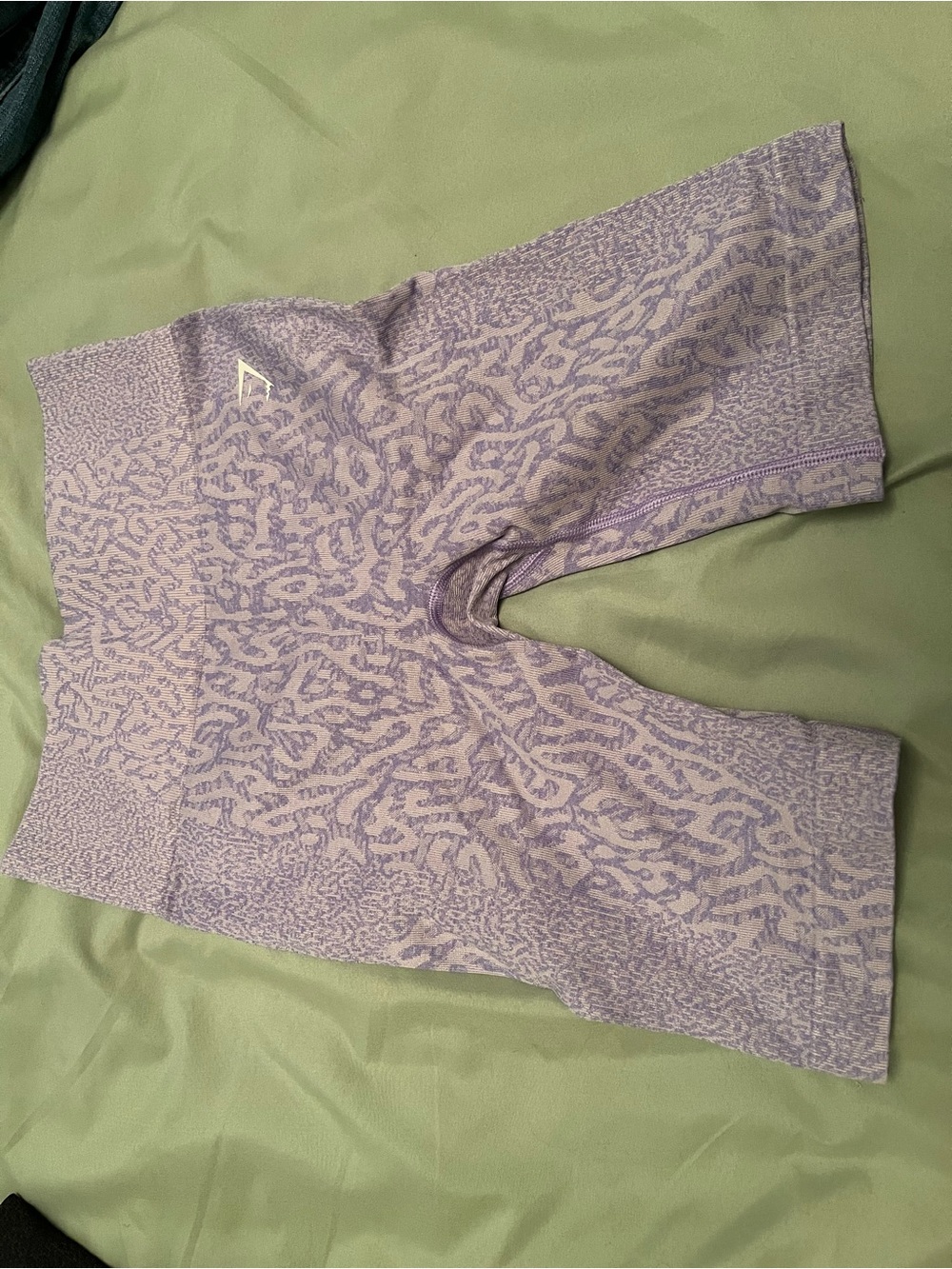 Gymshark Lavender Patterned Seamless Bike Shorts